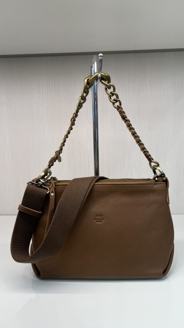 Sac bandoulière Noeli XS ocre Mila Louise en cuir