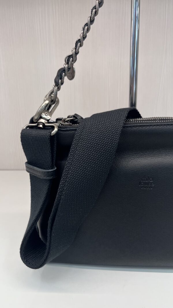 Sac bandoulière Noeli XS noir Mila Louise en cuir