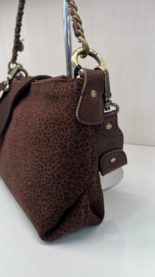 Sac bandoulière Noeli XS PA auburn léopard Mila Louise en cuir