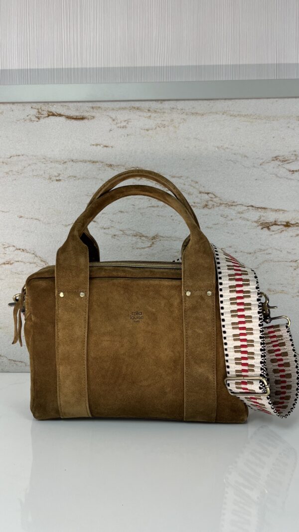 Sac à main Mapa V croute de cuir Mila Louise ocre