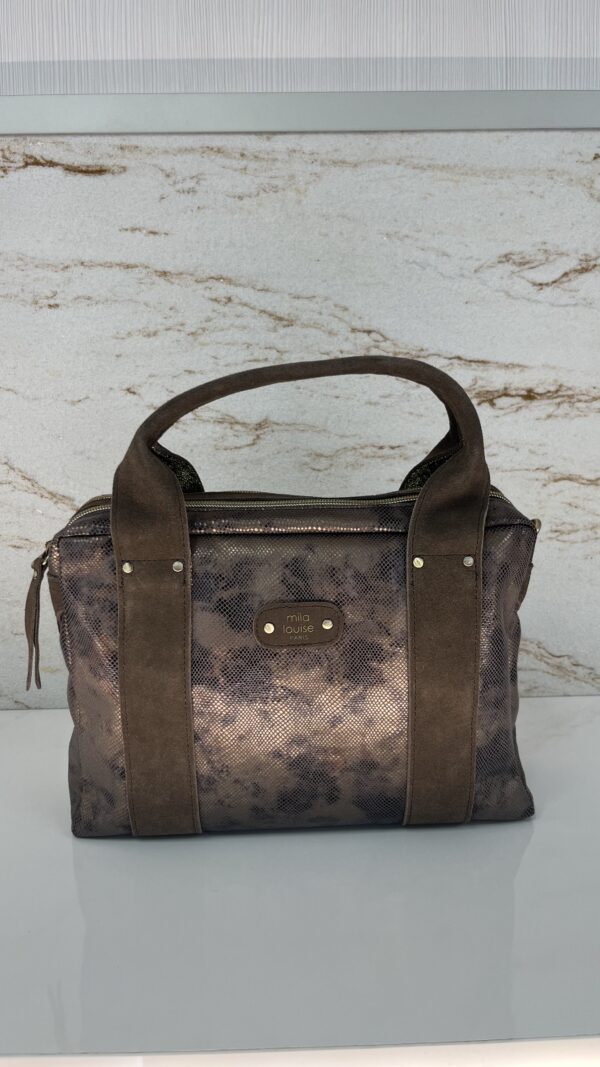 Sac à main Mapa IG cuir Mila Louise fumé kaki