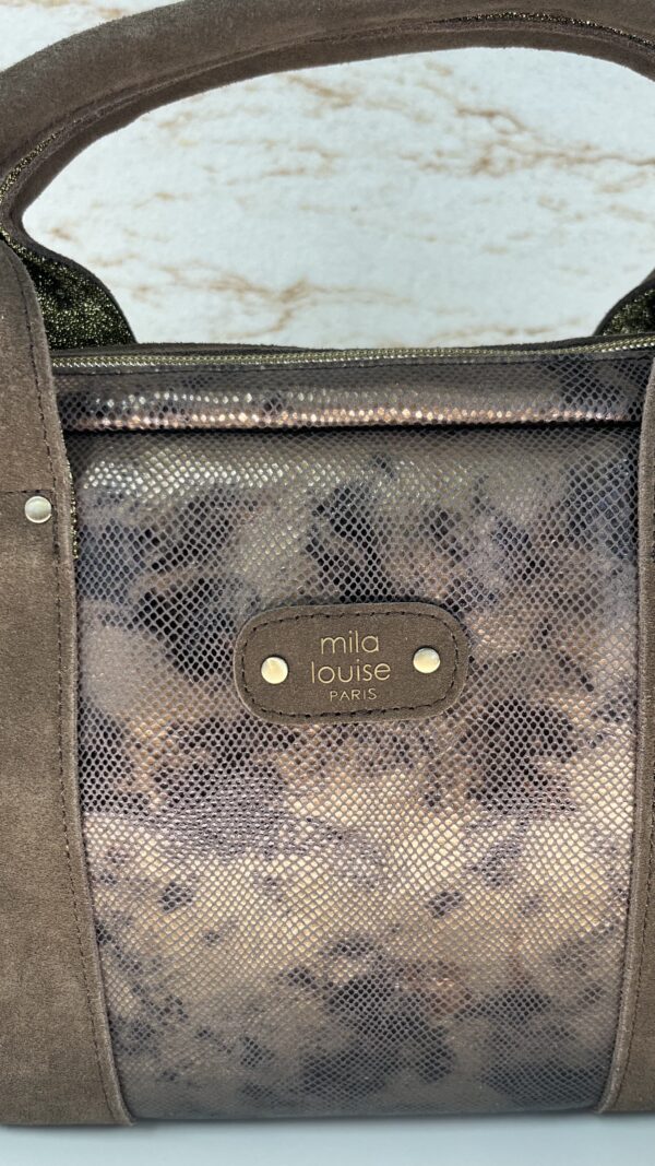 Sac à main Mapa IG cuir Mila Louise fumé kaki