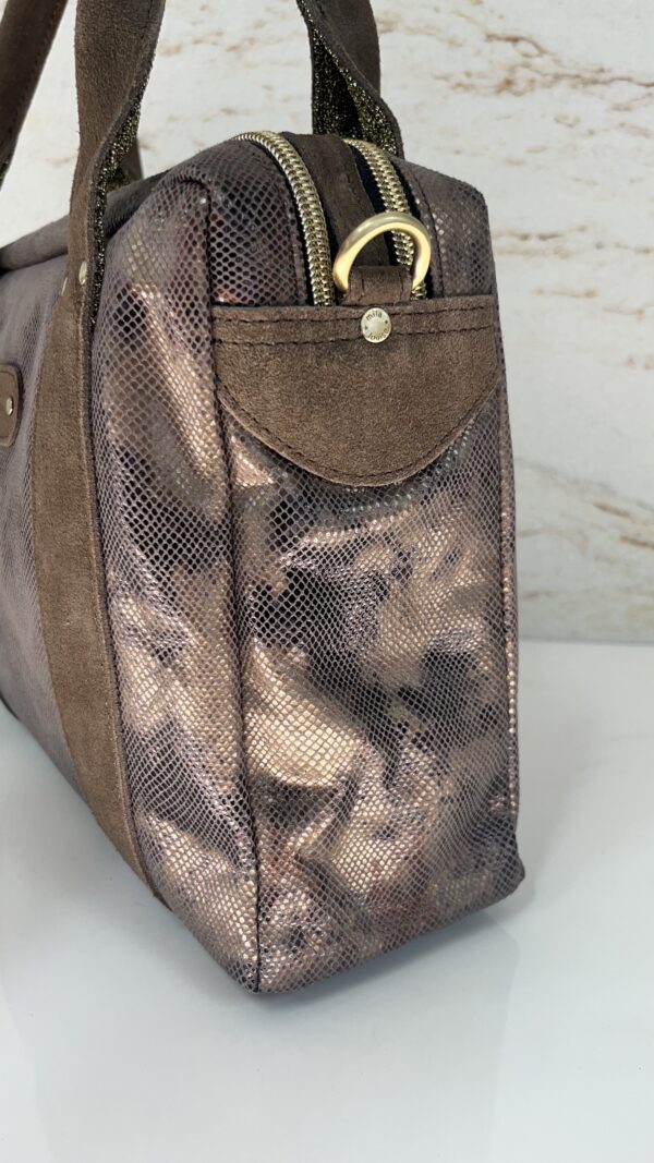 Sac à main Mapa IG cuir Mila Louise fumé kaki