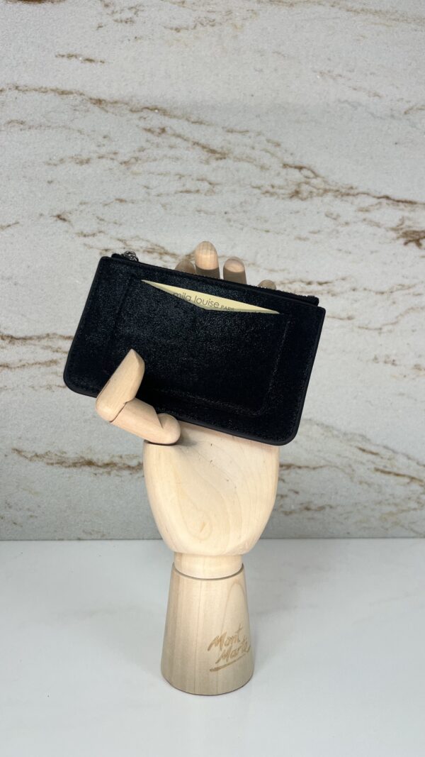 Porte-carte/Porte-monnaie Mimi X cuir Mila Louise noir