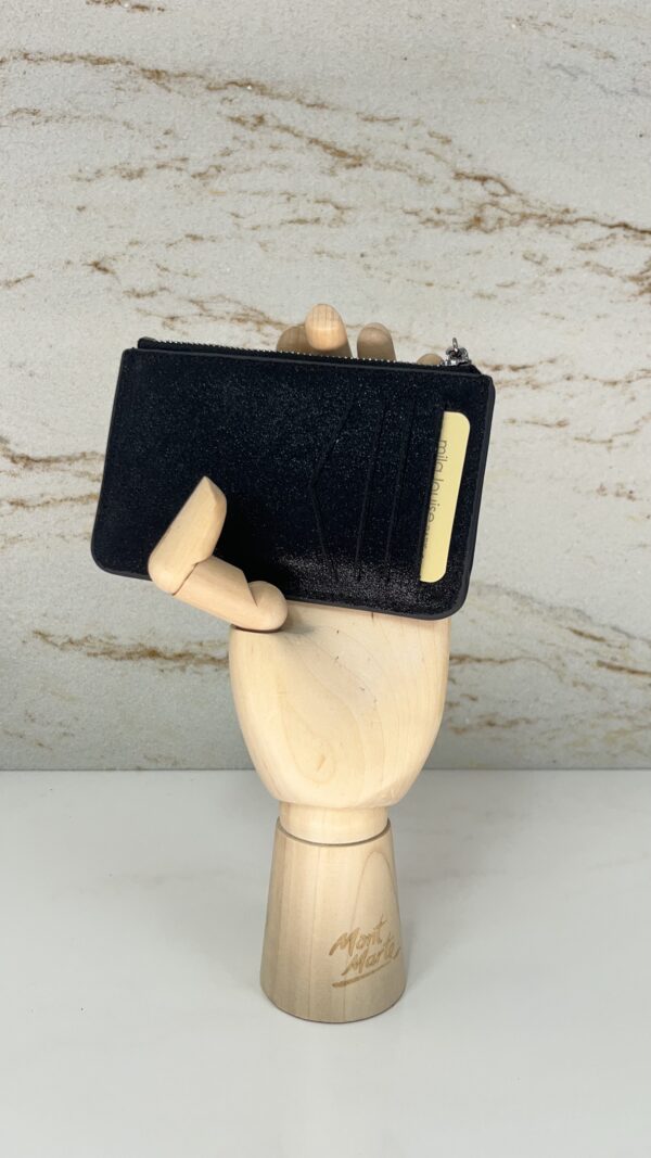 Porte-carte/Porte-monnaie Mimi X cuir Mila Louise noir