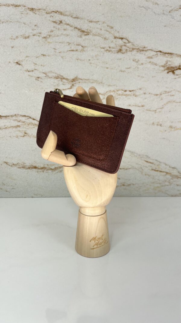 Porte-carte/Porte-monnaie Mimi X cuir Mila Louise auburn
