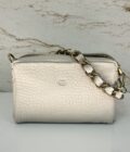 Sac besace Mama E cuir effet bubble MILA LOUISE latte