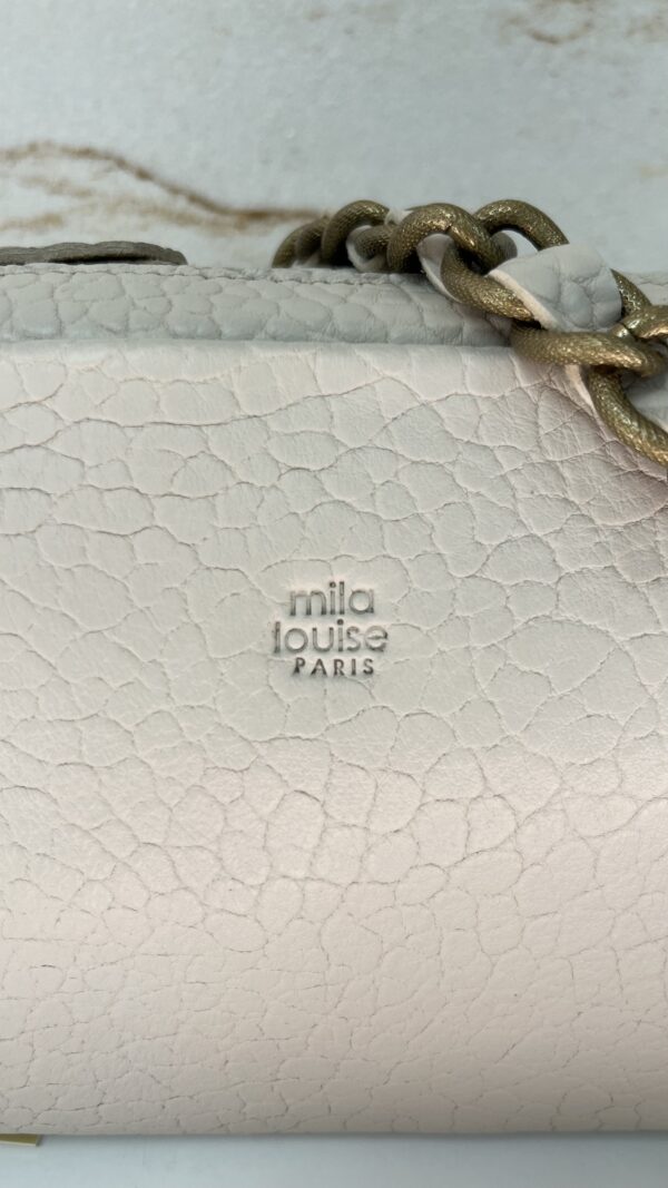 Sac besace Mama E cuir effet bubble MILA LOUISE latte