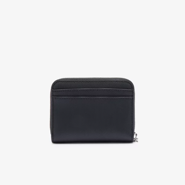 Petit portefeuille zippé Daily City Lacoste Noir