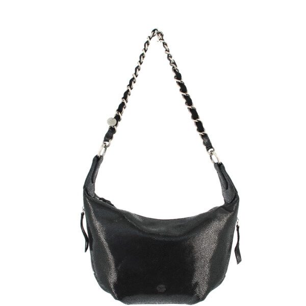 Sac besace Rubina BB cuir noir Mila Louise