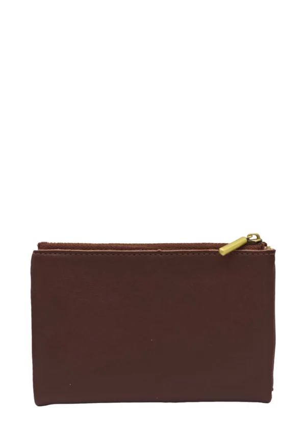 Portefeuille femme Prun cuir Mila Louise auburn