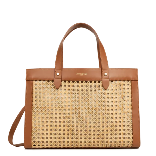 Sac cabas main cannage rotin Lancaster - camel
