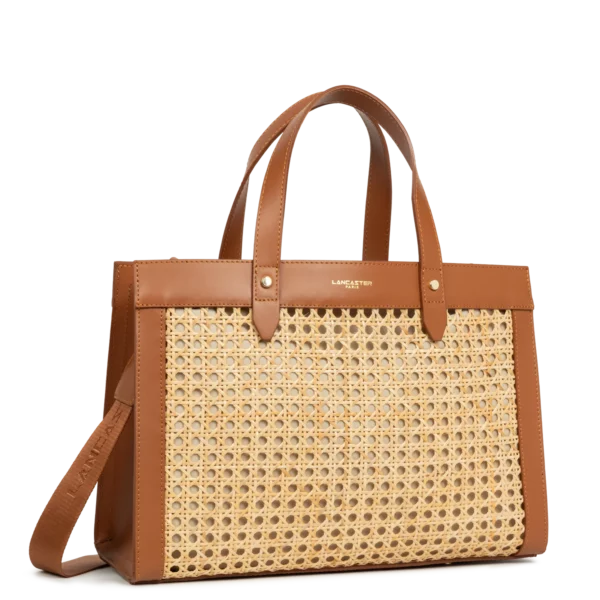 Sac cabas main cannage rotin Lancaster - camel
