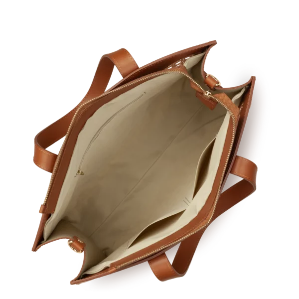 Sac cabas main cannage rotin Lancaster - camel