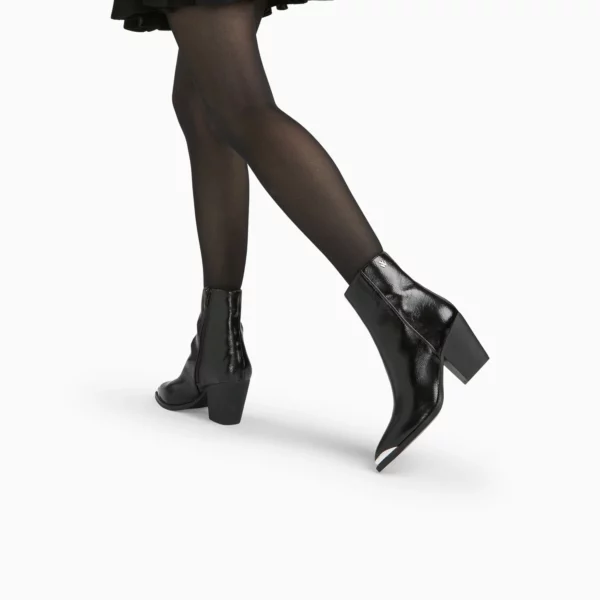 Bottines santiags Amandine noires à talon Vanessa Wu