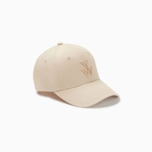 Casquette Clem beige à monogramme brodé vanessa wu