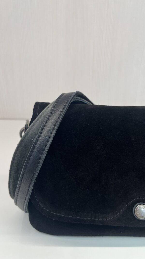 Sac pochette porté travers Odile V noir cuir Mila Louise