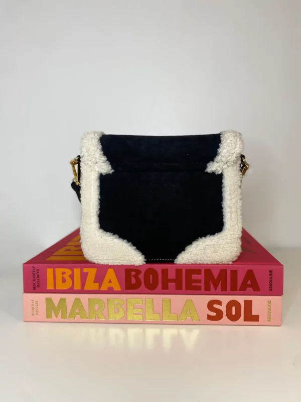 Sac à main femme Evelyn noir moumoute Vanessa Wu