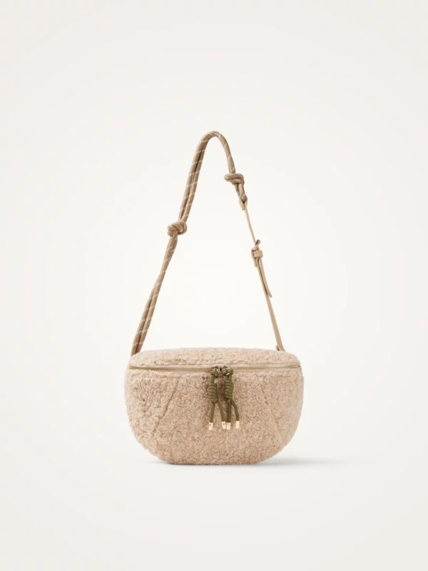 Sac banane femme Aspen moumoute Vanessa Wu beige