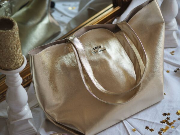 Sac cabas femme Daily Gold Coco mon Amour Mademoiselle Fini