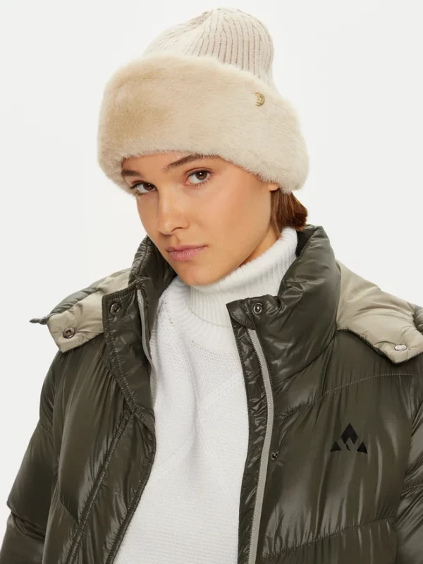 Bonnet moumoute femme Guess ivoire TM