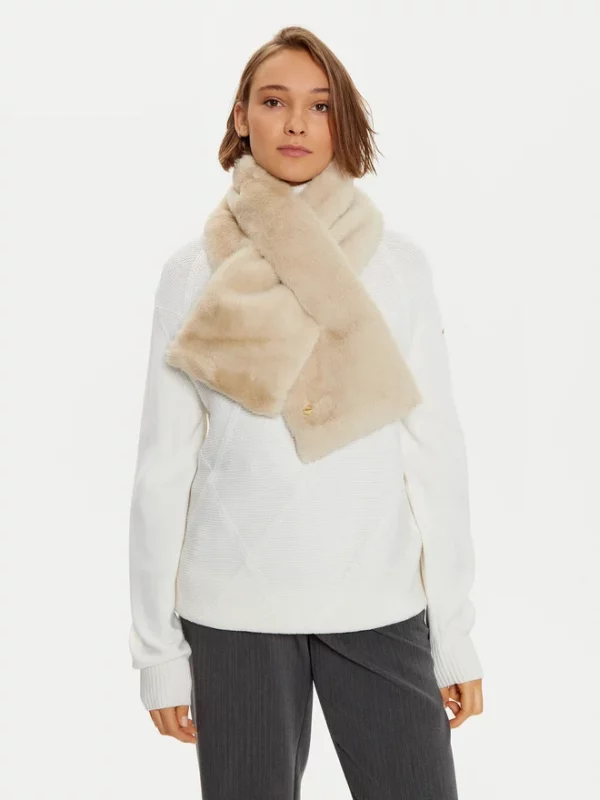 Echarpe moumoute femme Guess ivoire