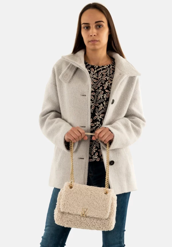 Sac à main moumoute Ophra ivoire - Vanessa Wu