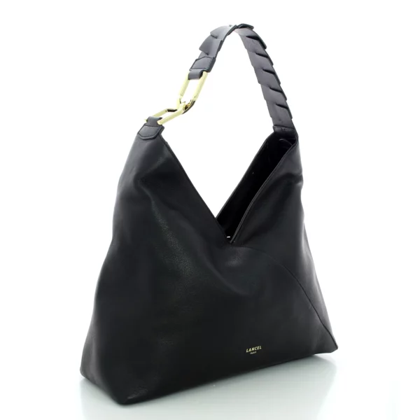 Sac hobo cuir Pagode noir Lancel