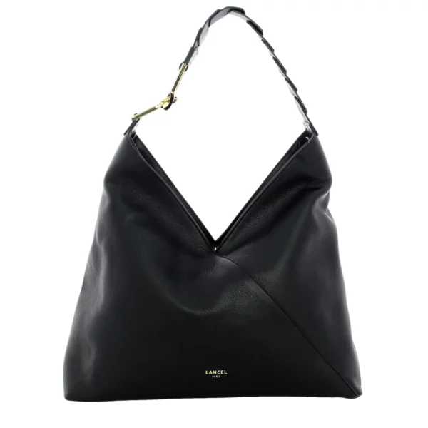 Sac hobo cuir Pagode noir Lancel