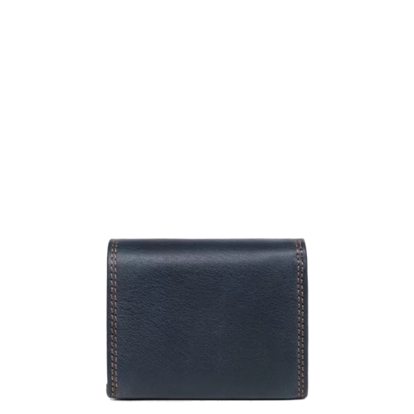 Porte-monnaie homme cuir soft vintage bleu Lancaster