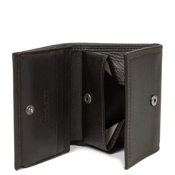 Porte-monnaie homme cuir soft vintage marron Lancaster