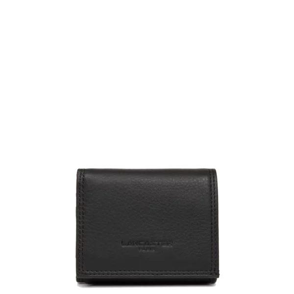 Porte-monnaie homme cuir soft vintage noir Lancaster