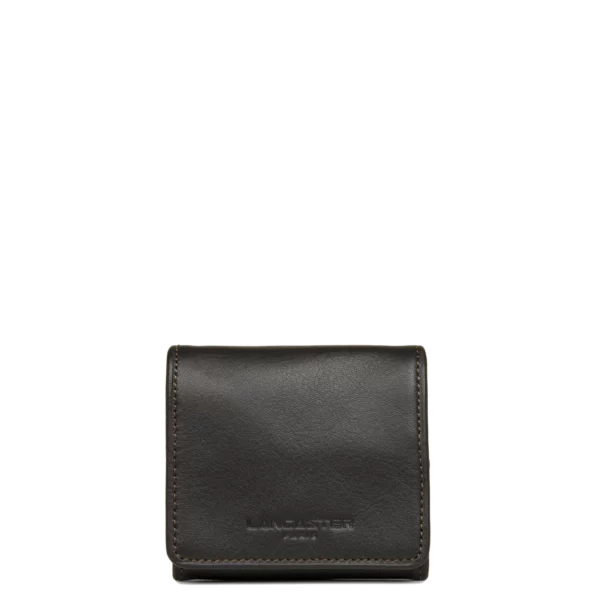 Porte-monnaie homme cuir soft vintage marron Lancaster