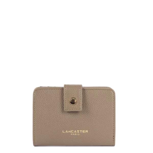 Portefeuille femme cuir Milano Ana Lancaster sable foncé