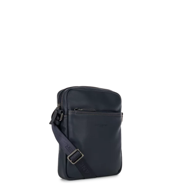 Sacoche homme cuir Lancaster Soft Vintage bleu