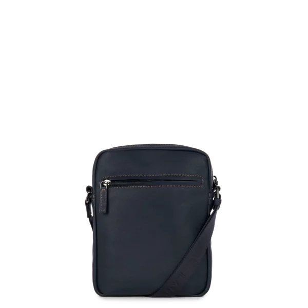 Sacoche homme cuir Lancaster Soft Vintage bleu