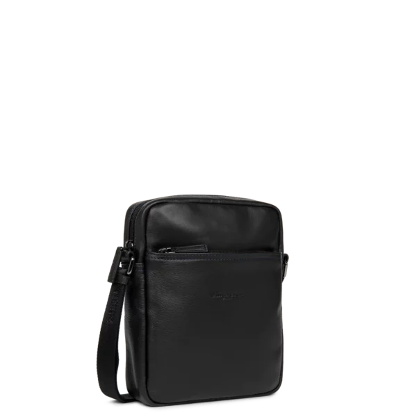 Sacoche homme cuir Lancaster Soft Vintage noir/bleu