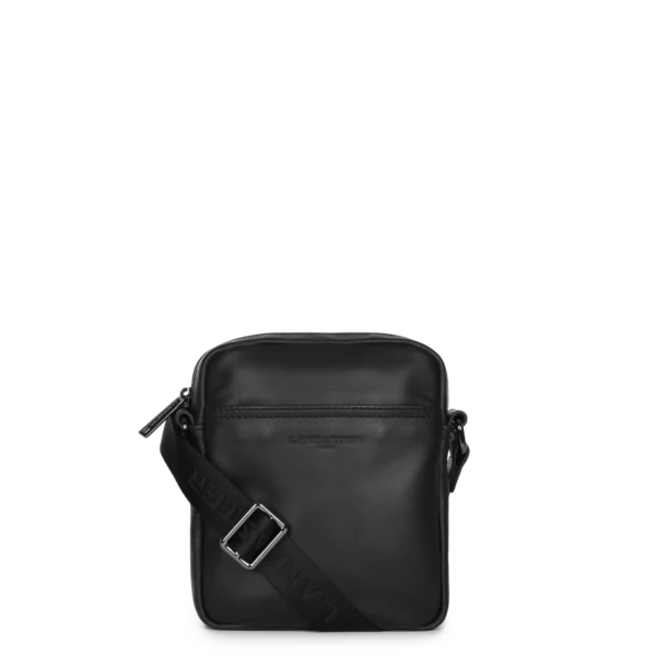 Sacoche homme cuir Lancaster Soft Vintage noir