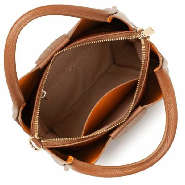 Sac à main Ida Double camel cuir Lancaster