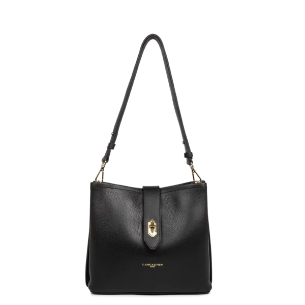 Sac seau Top Double noir cuir Lancaster
