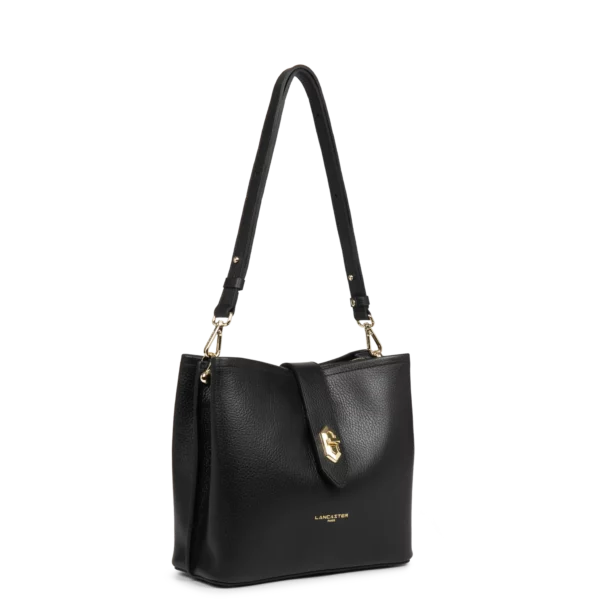 Sac seau Top Double noir cuir Lancaster
