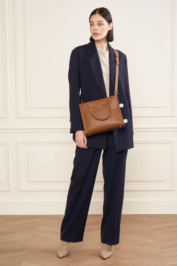 Sac à main Foulonne Double Lancaster noir cuir