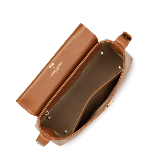 Sac à main en cuir Lancaster Zoé camel