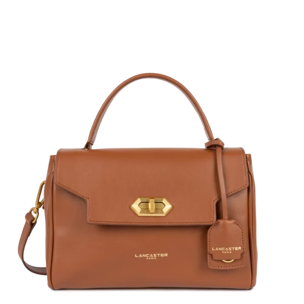 Sac cartable cuir cognac Lancaster Donna Grace
