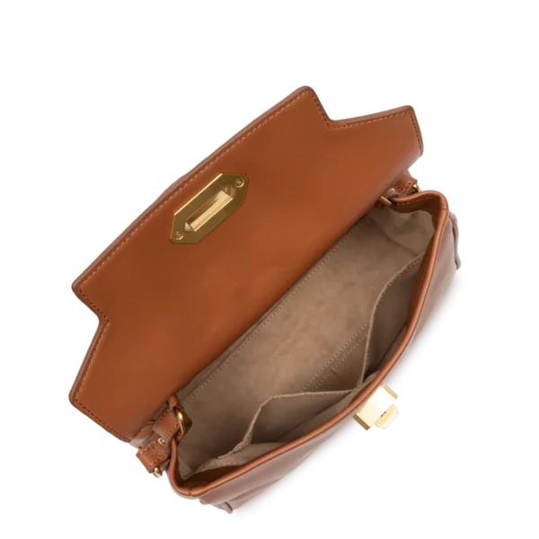 Sac cartable cuir cognac Lancaster Donna Grace