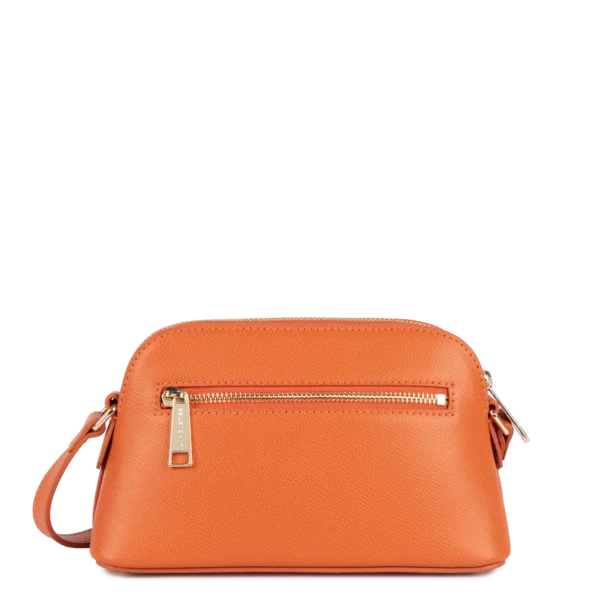 Sac à main demi-lune orange cuir Lancaster Sierra Jia
