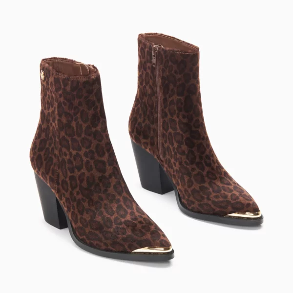 Bottines santiags Amandine léopard à talon Vanessa Wu