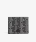 Petit portefeuille The Blend Lacoste monogram noir gris