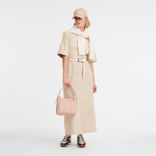 Sac bandoulière S Longchamp femme 3D Cuir - nude