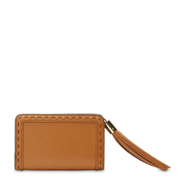 Portefeuille rectangulaire compact zippé Premier Flirt de Lancel Camel